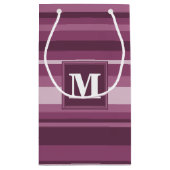 Monogramm-Streifen Kleine Geschenktüte (Rückseite)