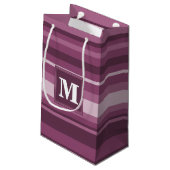 Monogramm-Streifen Kleine Geschenktüte (Rückseite Schrägansicht)