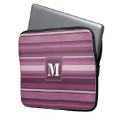 Monogramm-Streifen Laptopschutzhülle (Vorderseite Links)