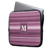 Monogramm-Streifen Laptopschutzhülle (Vorderseite Links)