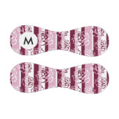 Monogramm Streifen mit Rose Baseball (Paneele)