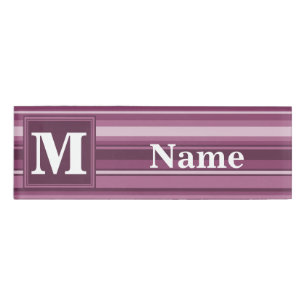 Monogramm-Streifen Namenschild