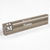 Monogramm-Streifen Namensplakette