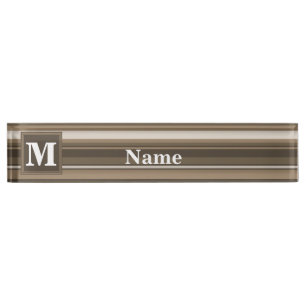 Monogramm-Streifen Namensplakette