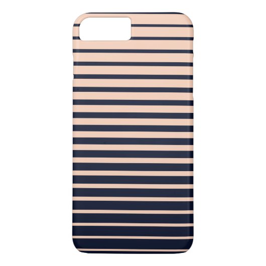 Monogramm-Streifen schwarz/rosa Case-Mate iPhone Hülle (Rückseite)