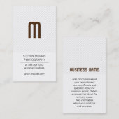 Monogramm | Streifen Visitenkarte (Vorne/Hinten)