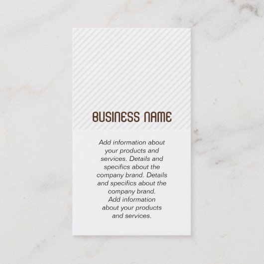 Monogramm | Streifen Visitenkarte (Rückseite)