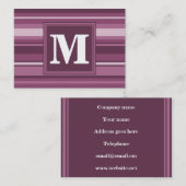 Monogramm-Streifen Visitenkarte (Vorne/Hinten)
