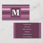 Monogramm-Streifen Visitenkarte (Vorne/Hinten)