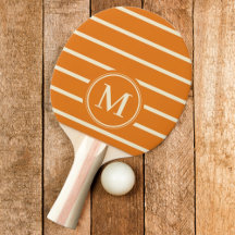 Monogramm Streifen warme Citrusfarbe