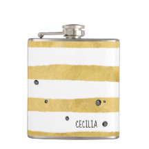 Monogramm-Streifenmuster mit goldenen Streifen und