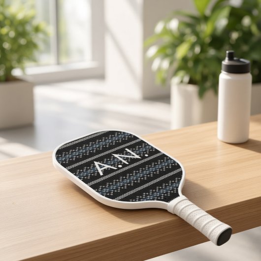 Monogramm Strickmuster Carbonfaser Pickleball Schläger