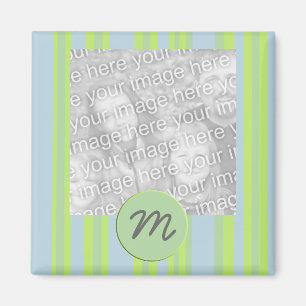 Monogramm stripes Fotorahmen Magnet