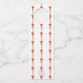 Monogramm-Strumpf für Aquarellfarben Personalisier Flaschenanhänger (Rückseite)