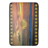 Monogramm Sunset 1577 Badematte (Vorderseite Vertikal)