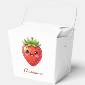 Monogramm süße Erdbeere kawaii Geschenkschachtel (Vorderseite)