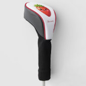 Monogramm süße Erdbeere kawaii Golf Headcover (angewinkelt)