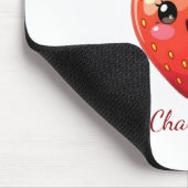 Monogramm süße Erdbeere kawaii Mousepad (Ecke)