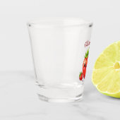 Monogramm süße Erdbeere kawaii Schnapsglas (Links)