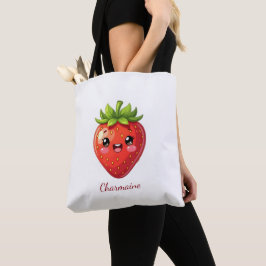 Monogramm süße Erdbeere kawaii Tasche
