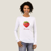 Monogramm süße Erdbeere kawaii Tri-Blend Shirt (Vorderseite voll)