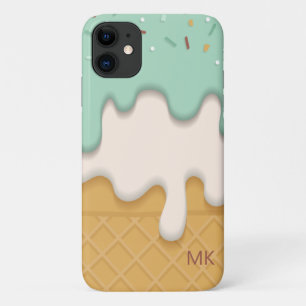 Monogramm Süße Lecker Triefende Eiscreme Weiblich Case-Mate iPhone Hülle