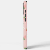 Monogramm süße Rosa und rote Erdbeeren Case-Mate iPhone Hülle (Rückseite / Links)