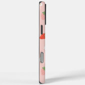 Monogramm süße Rosa und rote Erdbeeren Case-Mate iPhone Hülle (Rückseite / Rechts)