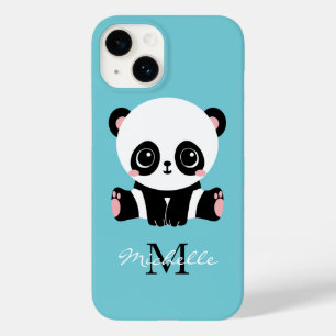 Monogramm Süßer Panda Personalisiert Bubble Gum Bl Case-Mate iPhone 14 Hülle