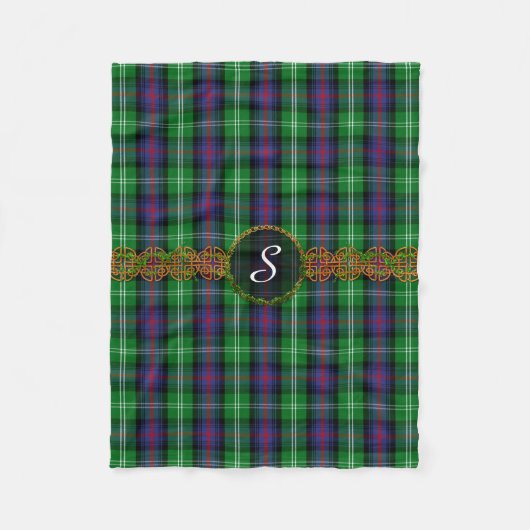 Monogramm-SutherlandTartan Fleecedecke (Vorderseite)