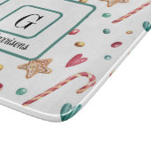 Monogramm, Sweet Goodies Weihnachtsglas Schneidebrett (Ecke)