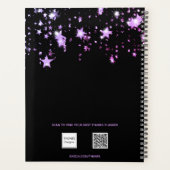 Monogramm-Syndrom mit lila Sternen Planer (Rückseite)