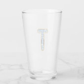 Monogramm T - 16 oz Glas (Rückseite)