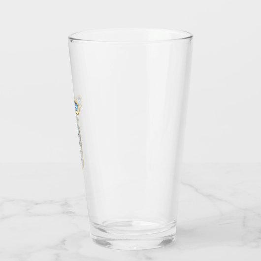 Monogramm T - 16 oz Glas (Links)