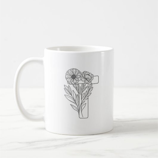 Monogramm T Erste Kaffee-Tasse Kaffeetasse (Links)