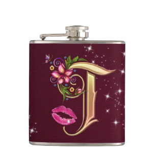 Monogramm T ummantelter Kolben, 6 oz. Flachmann