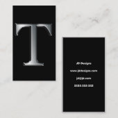 Monogramm T-Visitenkarten Visitenkarte (Vorne/Hinten)