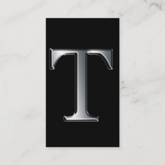 Monogramm T-Visitenkarten Visitenkarte (Vorderseite)