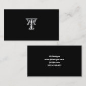 Monogramm T-Visitenkarten Visitenkarte (Vorne/Hinten)