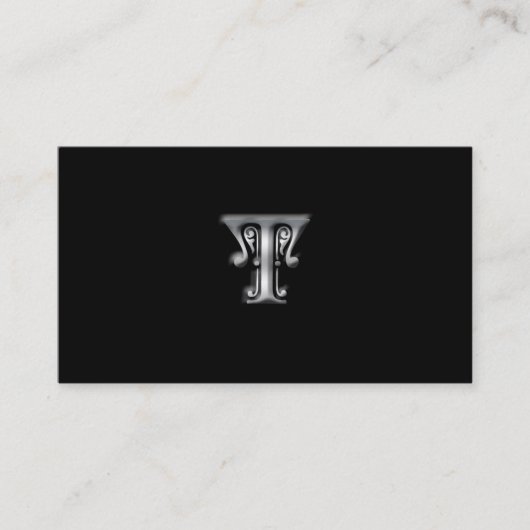 Monogramm T-Visitenkarten Visitenkarte (Vorderseite)