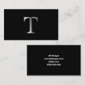 Monogramm T-Visitenkarten Visitenkarte (Vorne/Hinten)