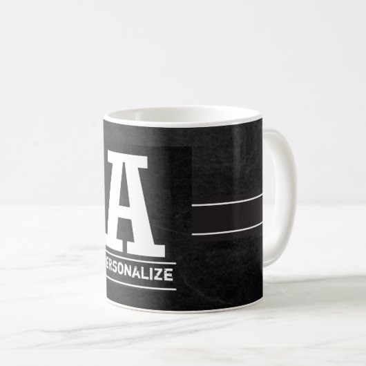 Monogramm-Tafel | alle beschriftet A - Z Kaffeetasse (VorderseiteRechts)