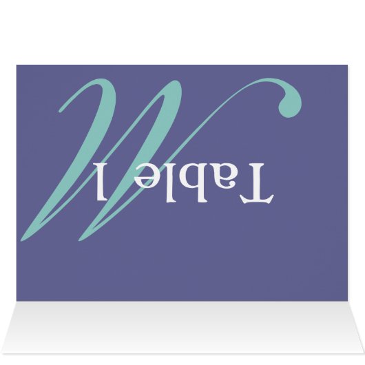 Monogramm-Tafelzenterkarte (Innenansicht Horizontal (Oben))