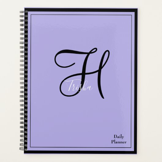 Monogramm Tagesplaner mit JEDER Farbe HAMbWG Planer (Vorderseite)