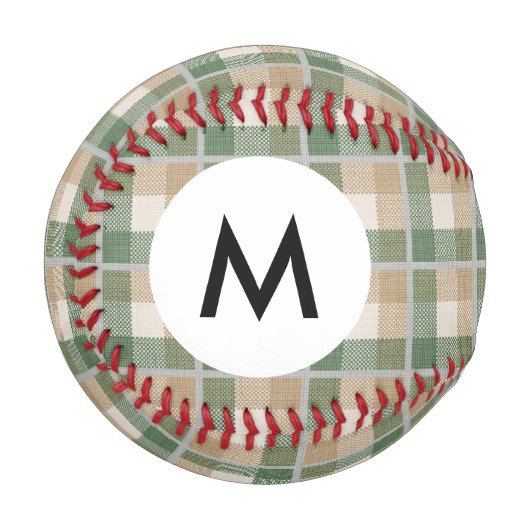 Monogramm Tartan Baseball (Vorderseite Links)