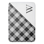 Monogramm-Tartan-Kariert Badematte (Vorderseite Vertikal)
