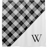 Monogramm-Tartan-Kariert Duschvorhang (Vorderseite)