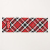 Monogramm Tartan Kariert Yogamatte (Vorderseite (Horizontal))
