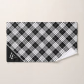 Monogramm Tartan Kariertes Badehandtuch Set (Handtuch)