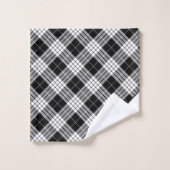 Monogramm Tartan Kariertes Badehandtuch Set (Waschlappen)